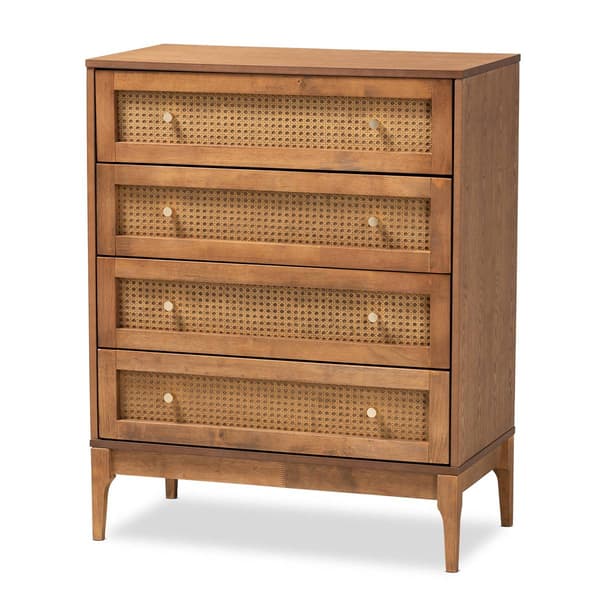 Baxton Studio Ramiel Modern Ash Walnut Wood 4-Drawer Chest