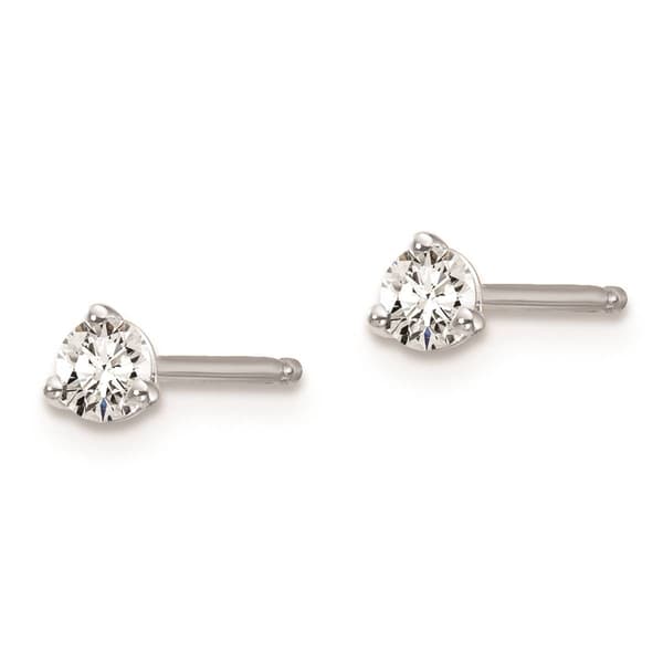 Pure Fire 14kt. White Gold Certified 1/5ctw. Diamond Earrings