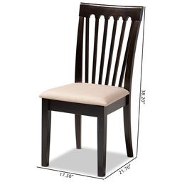 Baxton Studio Minette Wood Dining Chairs - Set of 4