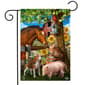 Briarwood Lane Making Friends Farm Animals Garden Flag - image 1