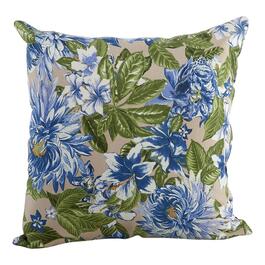 Jordan Manufacturing Outdoor Toss Pillow - Tan/Blue Floral