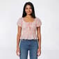 Juniors Derek Heart  Short Sleeve Bubble Print Peplum Top - image 1