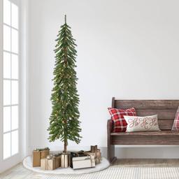 Puleo International 7ft. Pre-Lit Alpine Artificial Christmas Tree