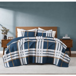 Truly Soft Henry Plaid 3pc. Reversible Quilt Set