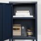 South Shore Crea Dark Blue Metal 1-Door End Table - image 3