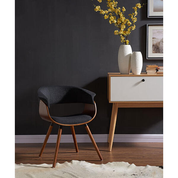 Worldwide Homefurnishings Mid Century Bent Wood Side Chair - image 