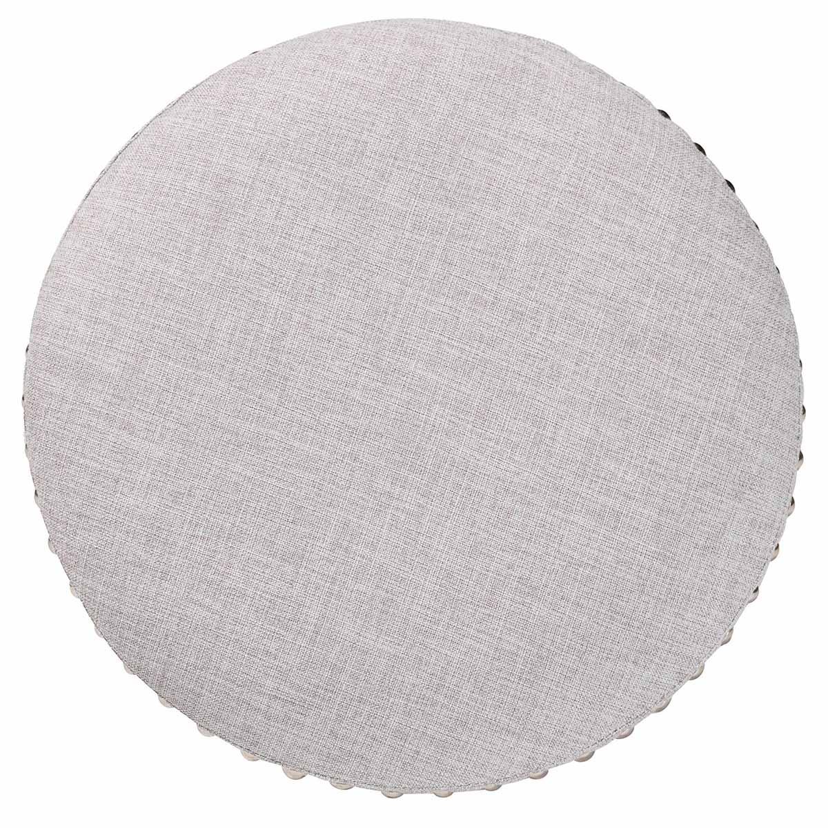 Baxton Studio Rosine Upholstered Nail Trim Ottoman