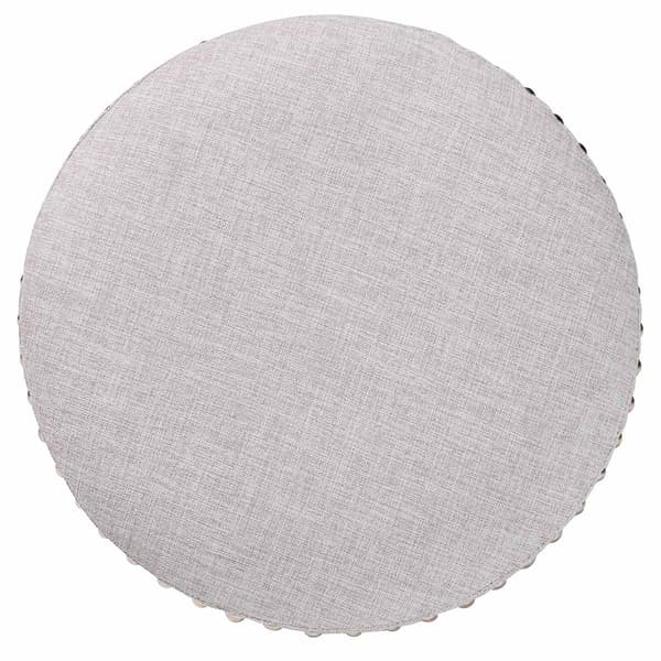 Baxton Studio Rosine Upholstered Nail Trim Ottoman