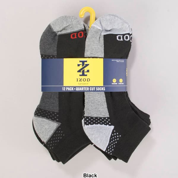 Mens IZOD&#174; 12pk. Athletic Quarter Socks