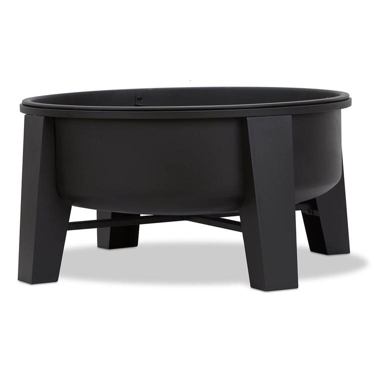 Real Flame Forsyth 35in. Round Steel Wood Burning Fire Pit