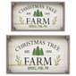 Northlight Farm Fresh Christmas Trees Wooden Tray Set of 2 - image 1