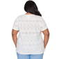 Plus Size Alfred Dunner Vintage Charm Geometric Eyelet Blouse - image 2