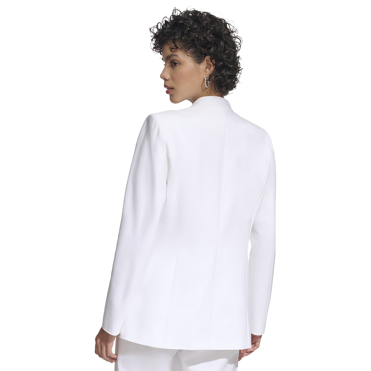 Womens Calvin Klein Long Sleeve Cotton Open Front Jacket