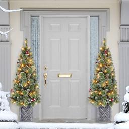 Puleo International 5ft. Pre-lit Potted Vancouver Pine Tree