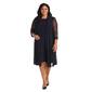 Plus Size R&M Richards Embellished Sheer Jacket Shift Dress - image 1