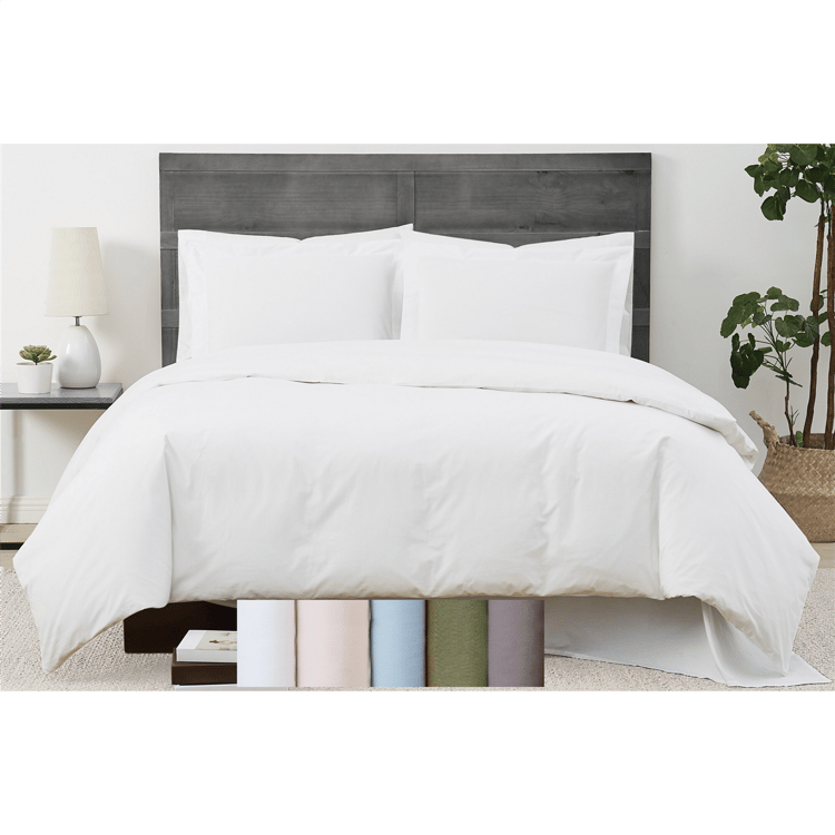 Cannon Solid Percale 3pc. Comforter Set