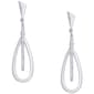 Gianni Argento Sterling Silver Diamond Teardrop Earrings - image 1