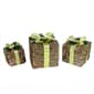 Northlight Lighted Glitter Rattan Gift Boxes Christmas Decor - image 1