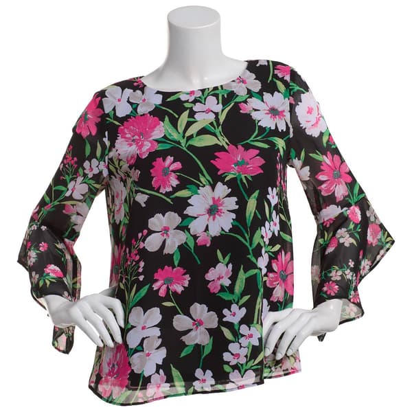 Womens Kasper 3/4 Sleeve Floral Blouse