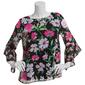 Womens Kasper 3/4 Sleeve Floral Blouse - image 1