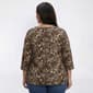 Plus Size Emily Daniels 3/4 Sleeve Leopard Jacquard Knit Blouse - image 3
