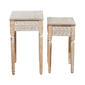 9th & Pike® Brown Wood Farmhouse Accent Table - Set of 2 - image 2
