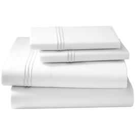 Cassadecor 300 TC Embroidered Triple Line Bedding Fitted Sheet