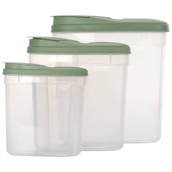 Farberware Set of 3 Nesting Containers With Pour Lids - Sage - image 
