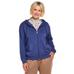 Petite Hasting & Smith Long Sleeve Solid Zip Hoodie