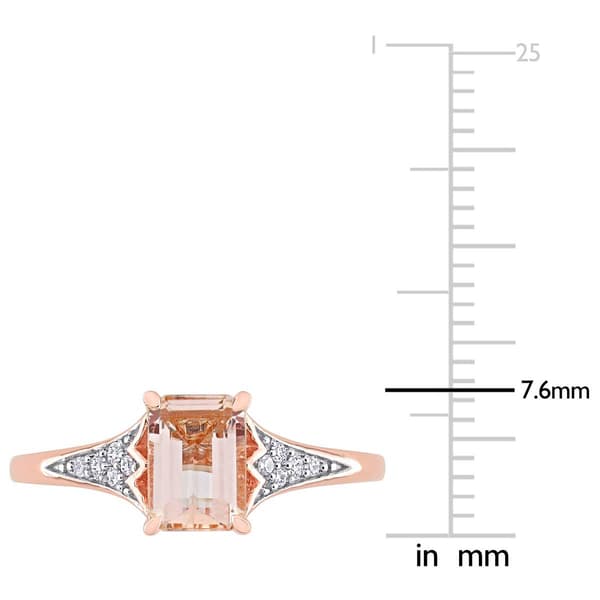 Gemstone Classics™ 10kt. Rose Gold 7/8ctw. Morganite Ring