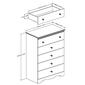 South Shore Crystal 5-Drawer Chest - White - image 5