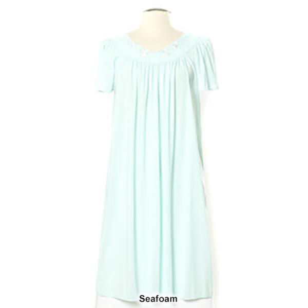 Womens Miss Elaine Short Sleeve 40in. Nightgown