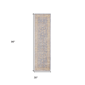 HomeRoots Grey Yellow & Lavender Floral Runner Rug - image 3