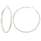 Jessica Simpson Imitation Silver Plated Twist Hoop Earrings - image 1