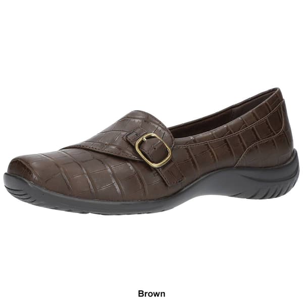 Womens Easy Street Cinnamon Croco Slip-On Loafers