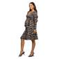 Plus Size 24/7 Comfort Apparel Geometric Wrap Maternity Dress - image 2