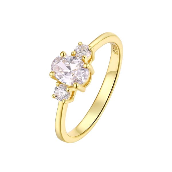 April Birthstone Cubic Zirconia Ring - image 