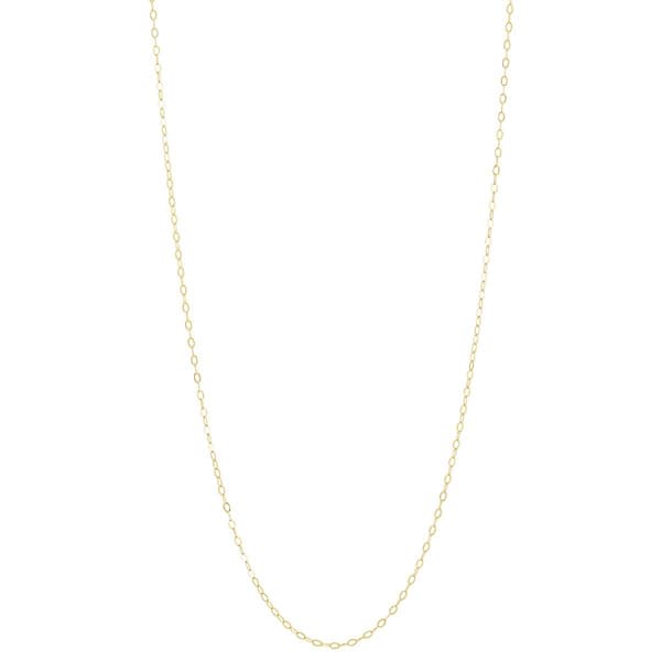 Gold Classics&#40;tm&#41; Yellow Gold Hammered 17in. Cable Chain Necklace - image 