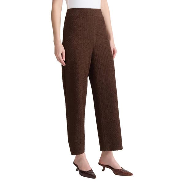 Petite Jones New York Pull On Textured Cobble Straight Leg Pants
