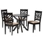 Baxton Studio Norah Dark Brown Finished Wood 5pc. Dining Set - image 1