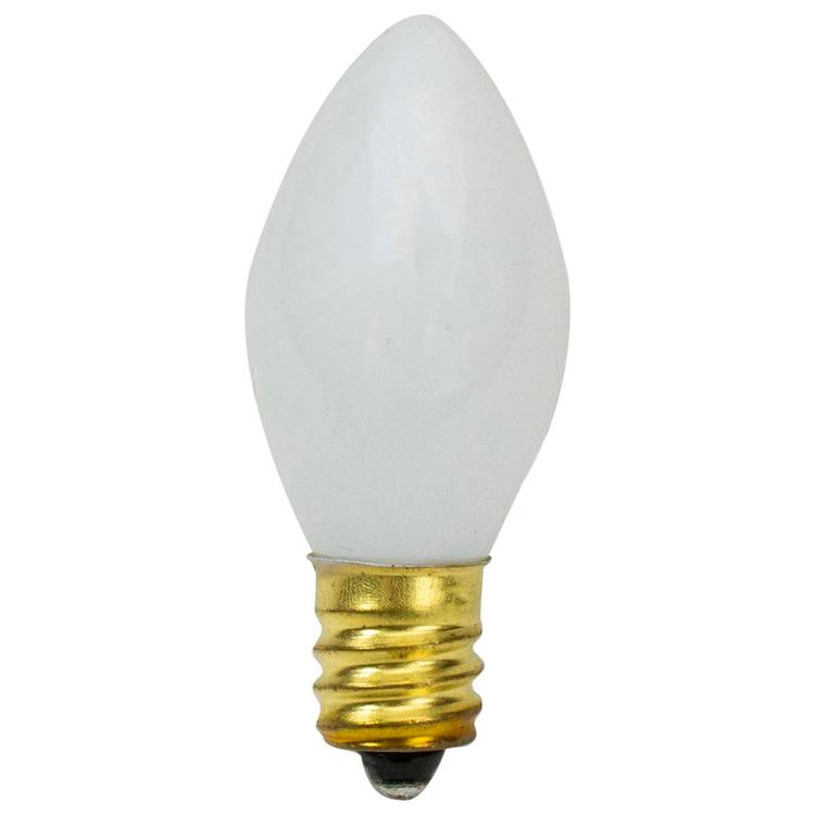 Northlight Seasonal C7 White Opaque Replacement Bulbs - Pack of 4