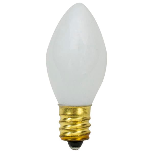 Northlight Seasonal C7 White Opaque Replacement Bulbs - Pack of 4