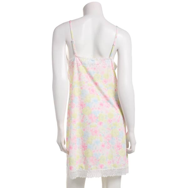 Womens Jessica Simpson Jessa Floral Cami Chemise w/Lace Trim