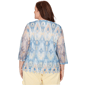 Plus Size Alfred Dunner Out Of The Blue Scallop Trim Ikat Blouse - image 2