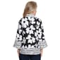 Womens Ali Miles 3/4 Bell Sleeve Floral Stripe Button Down Blouse - image 2