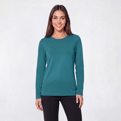Petite Preswick & Moore® Long Sleeve Crew Neck Tee
