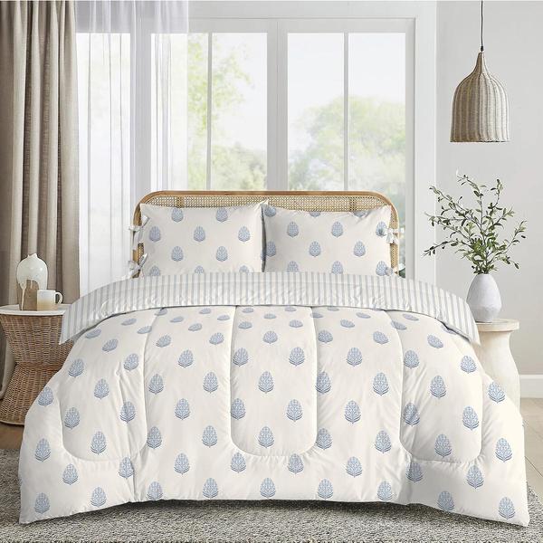 Sabrina Soto Block Print 3pc. Comforter Set with Bows - image 