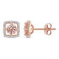 Gemstone Classics&#40;tm&#41; Rose Gold & Morganite Stud Earrings - image 1