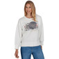 Petite Ruby Rd. Game of Luxe Football Graphic Terry Sweatshirt - image 1