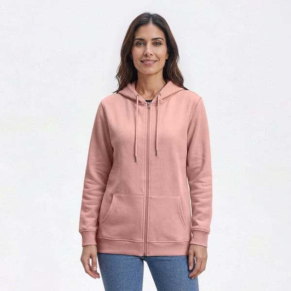Womens Hasting & Smith Long Sleeve Solid Fleece Zip Jacket - image 